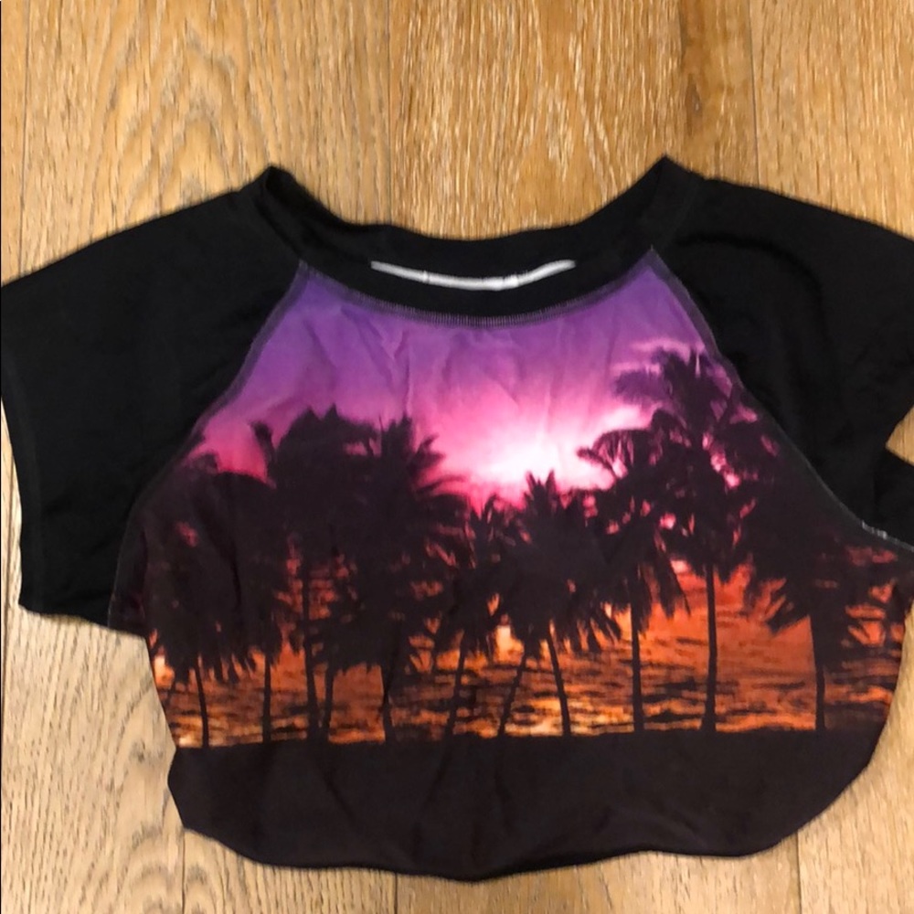 Roxy Midnight swim cropped rash guard * size L